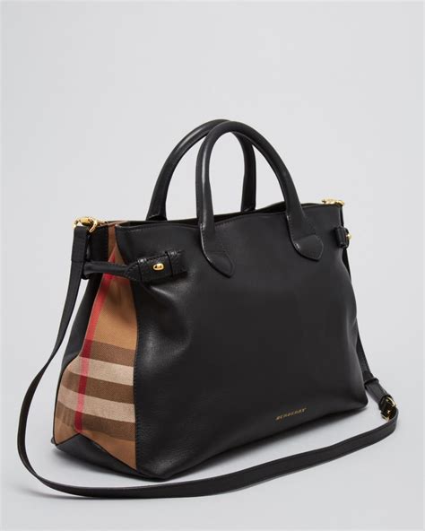 burberry banner medium leather tote|burberry checked canvas tote bag.